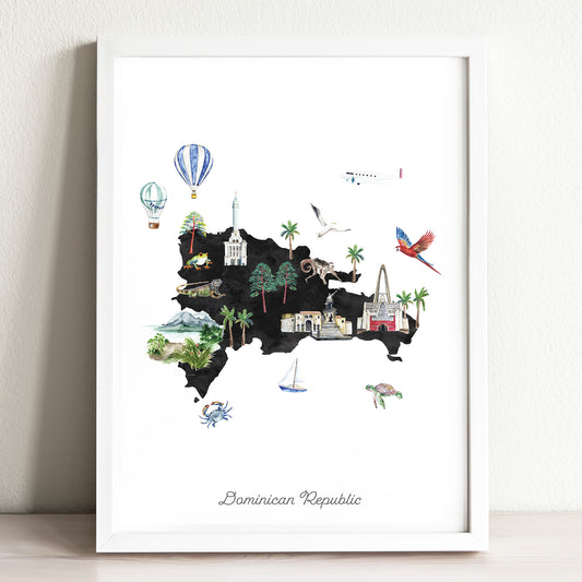 Dominican Republic Illustrated Map