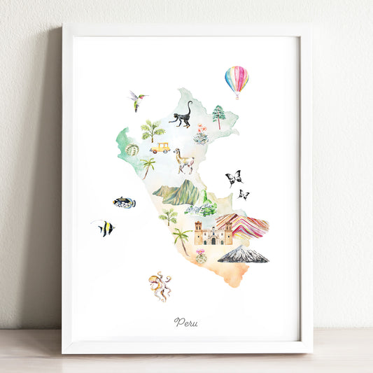 Peru Illustrated Map