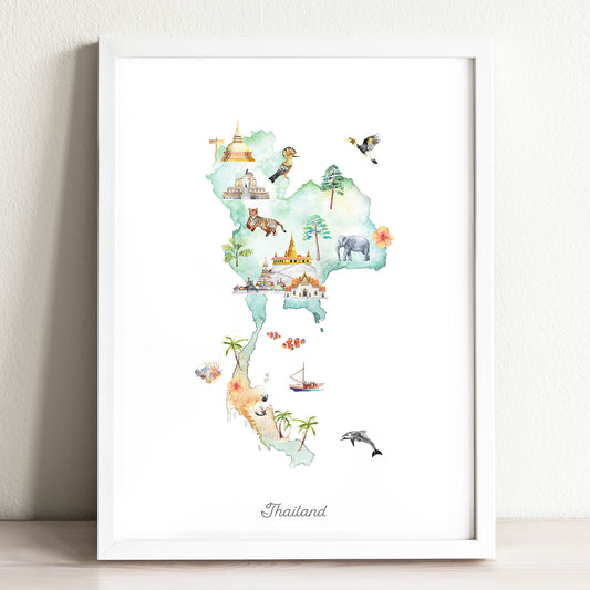 Thailand Illustrated Map