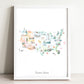 United States Illustrated Map Art Print