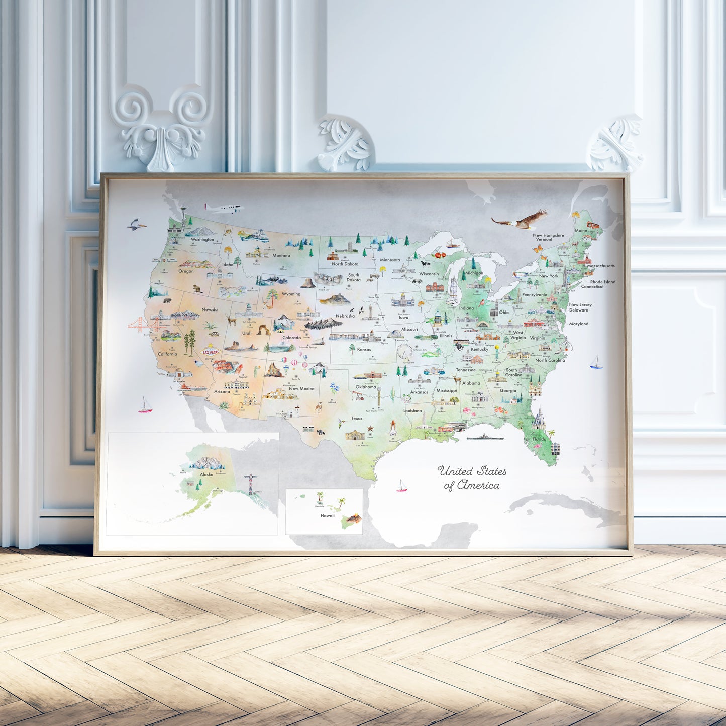 United States of America Reference Map