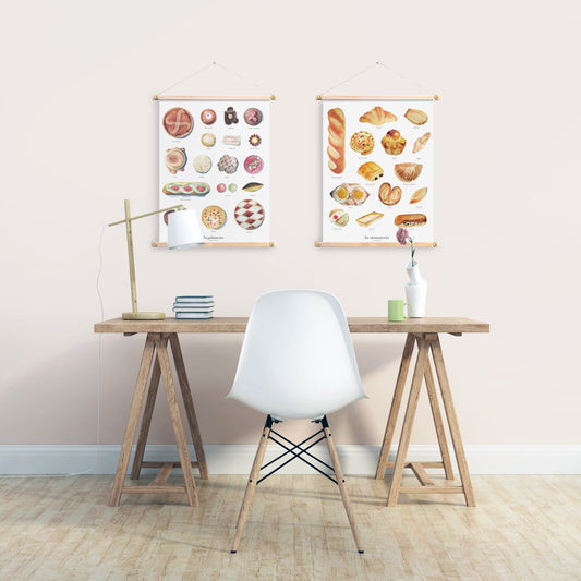 Les Viennoiseries + Les Patisseries Art Print Set