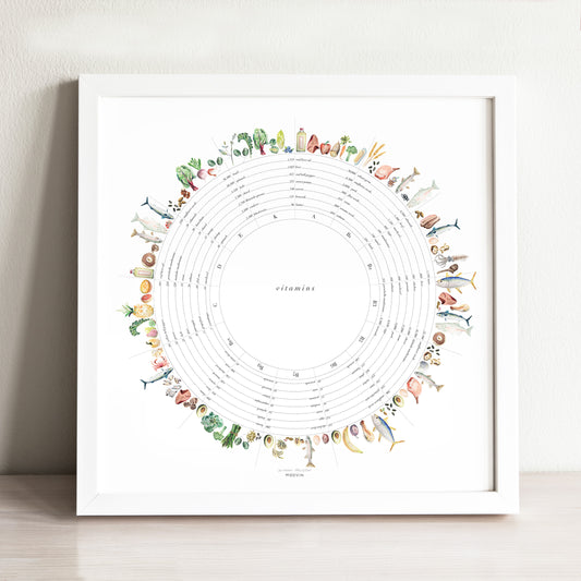 Vitamin Wheel Art Print