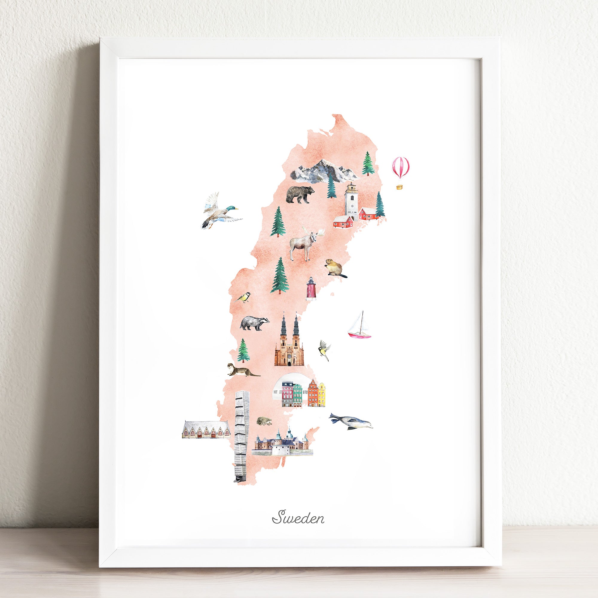 Sweden - 24″ X 36″ Paper Wall Map-991212