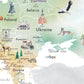 Illustrated Map of Europe