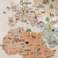 Reference World Map Hanging Canvas