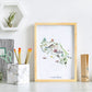 Costa Rica Illustrated Map Art Print