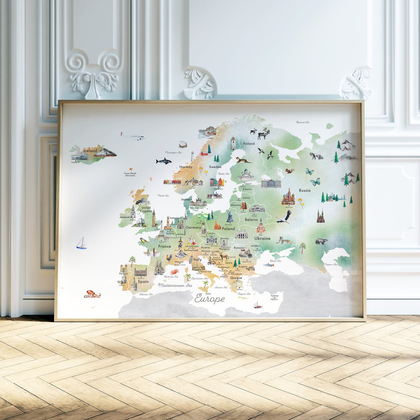 Illustrated Map of Europe