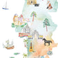 Portugal Illustrated Map Art Print