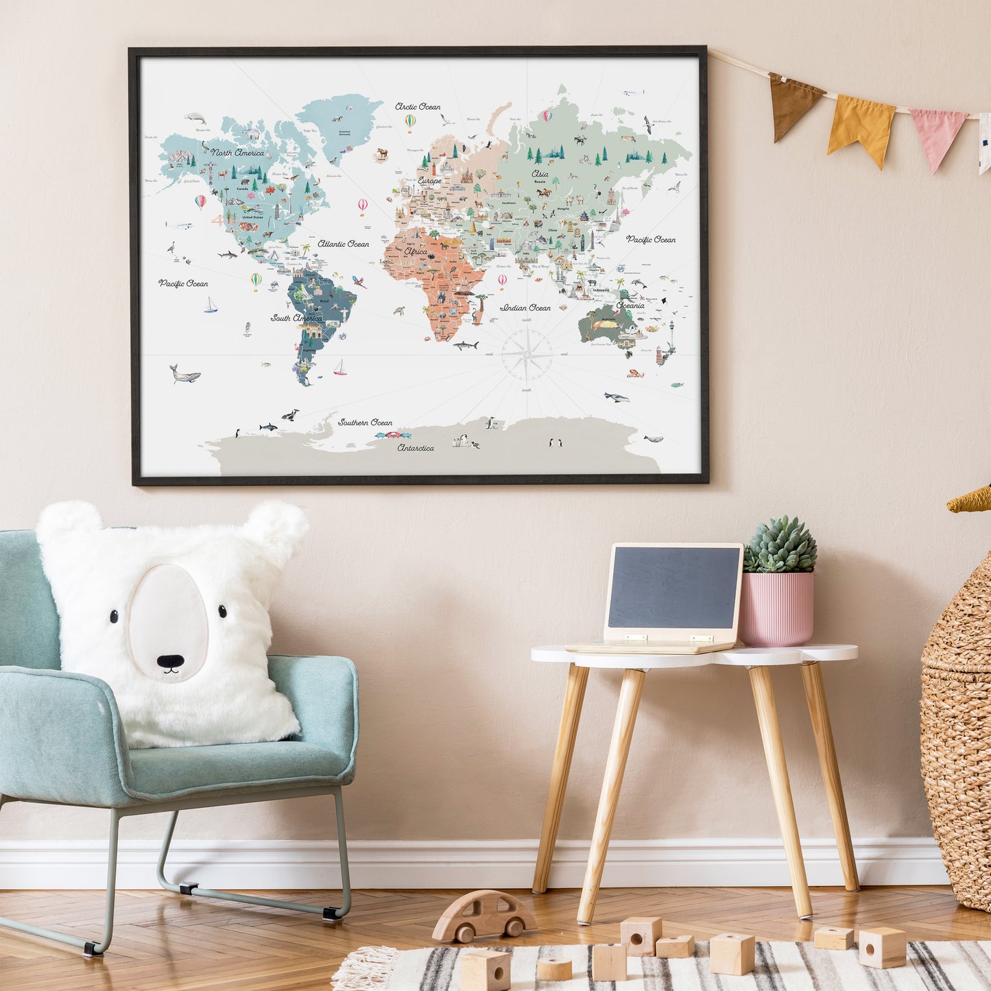 Illustrated Reference World Map