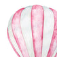 Red & White Striped Hot Air Balloon Art Print