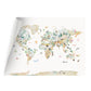 Illustrated Animals World Map Decal