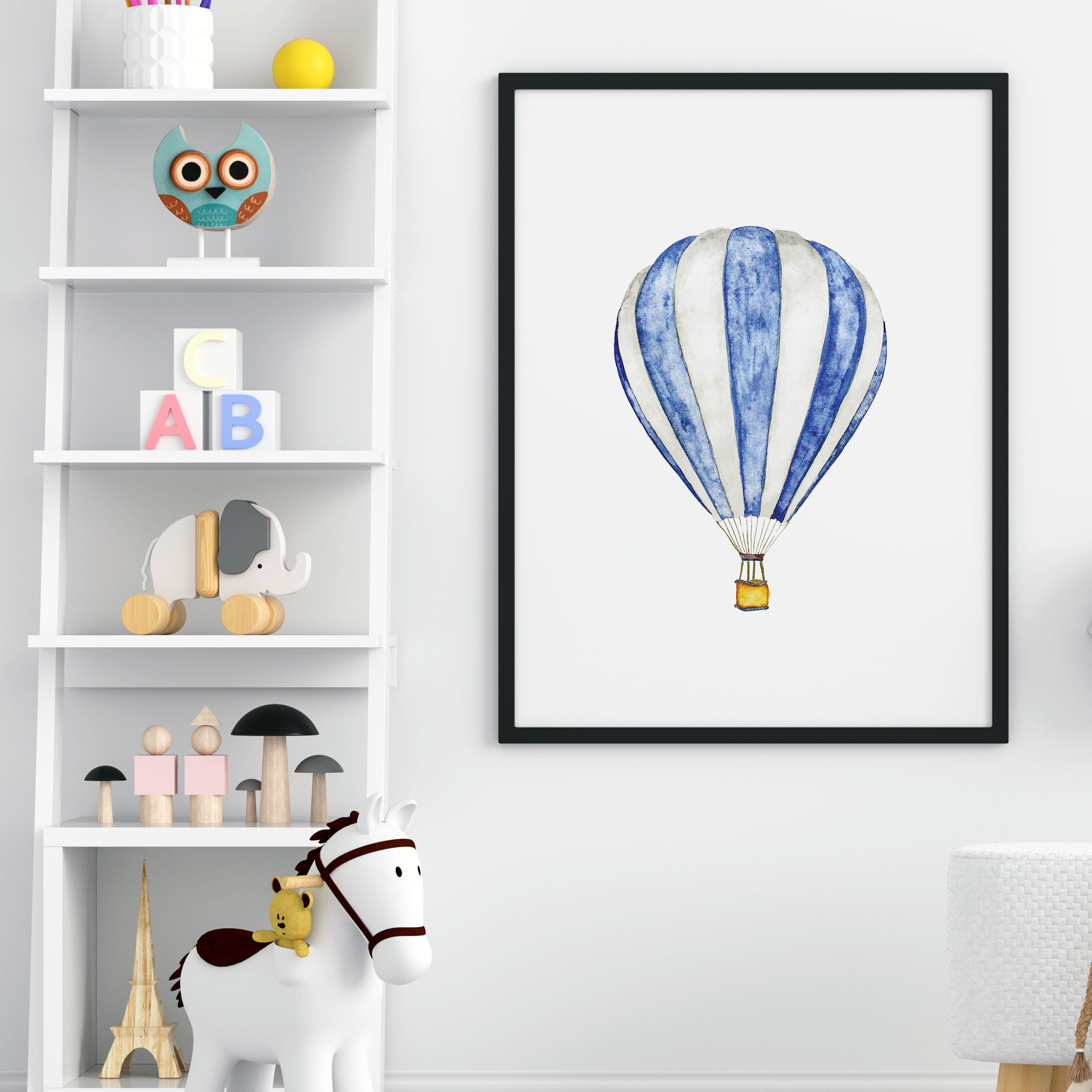 Hot air sales balloon print nursery