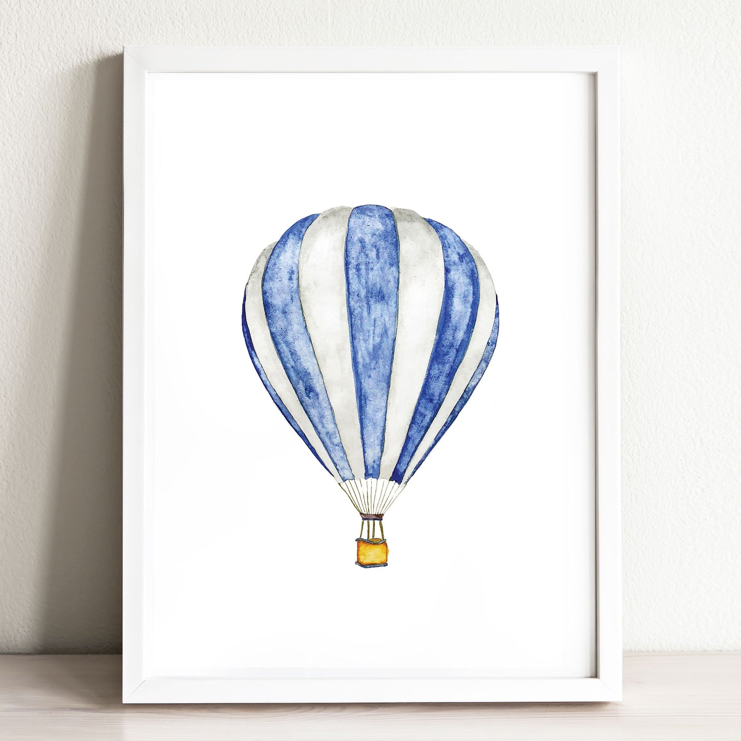 Blue Hot Air Balloon Art Print