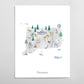Connecticut Illustrated State Map Art Print