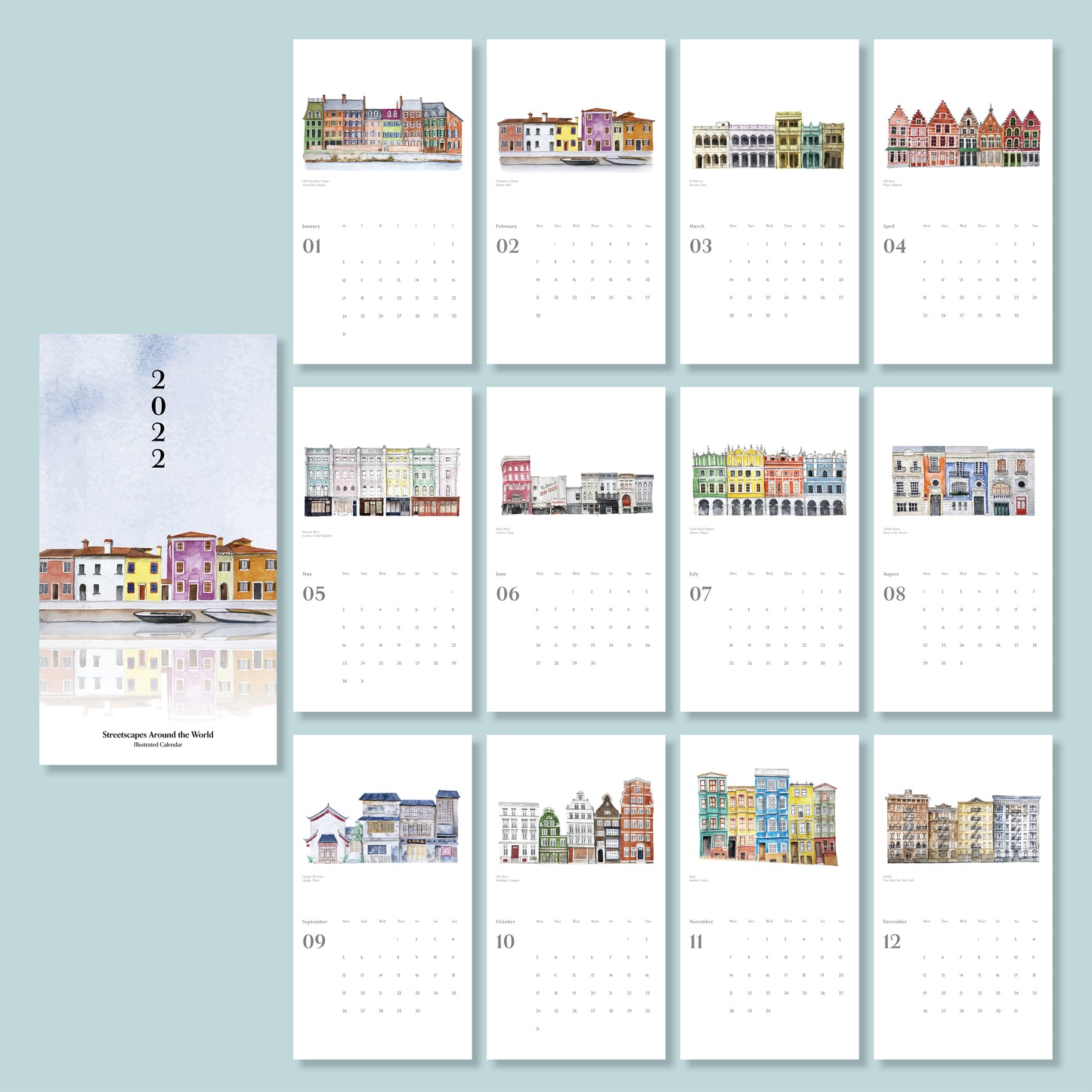 2022 Streetscapes Illustrated Calendar