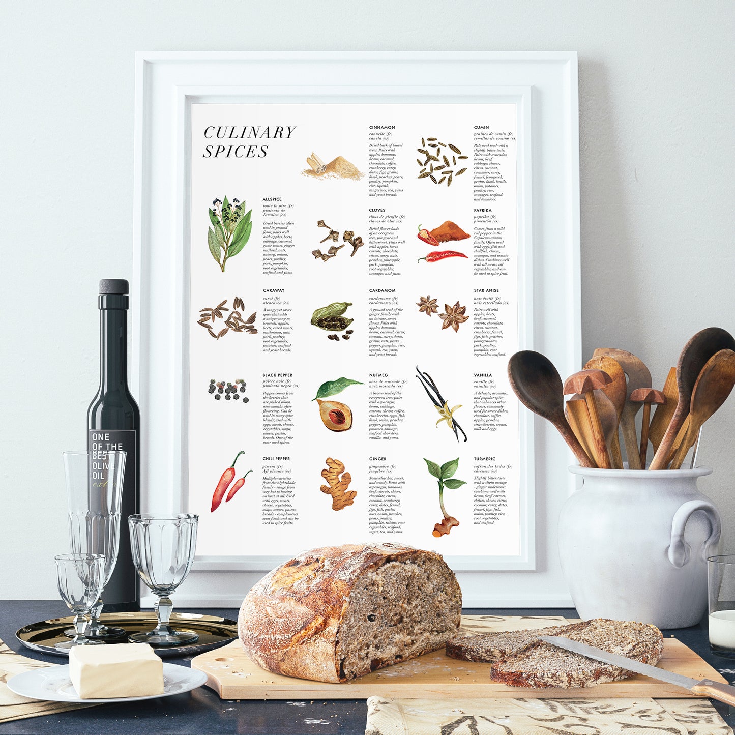 Culinary Spices Art Print