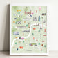 London Illustrated City Map Art Print