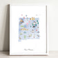 New Mexico Illustrated State Map Art Print