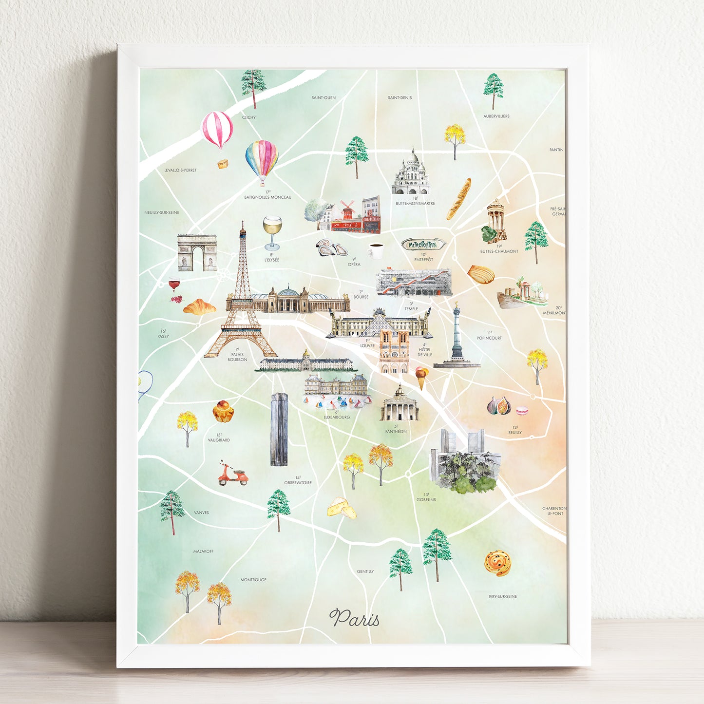 paris-illustrated-city-map-art-print-featuring-illustrations-of-famous-paris-landmarks-plants-and-animals-illustrated-decor-for-nursery-office-kitchen-or-living-room-buy-illustrated-paris-map-wall for Free Printable Map Of Paris Paris Illustrated City Map Art Print | Featuring illustrations of famous Paris landmarks, plants, and animals | Illustrated decor for Nursery, Office, Kitchen, or Living Room | Buy illustrated Paris map wall for Free Printable Map Of Paris