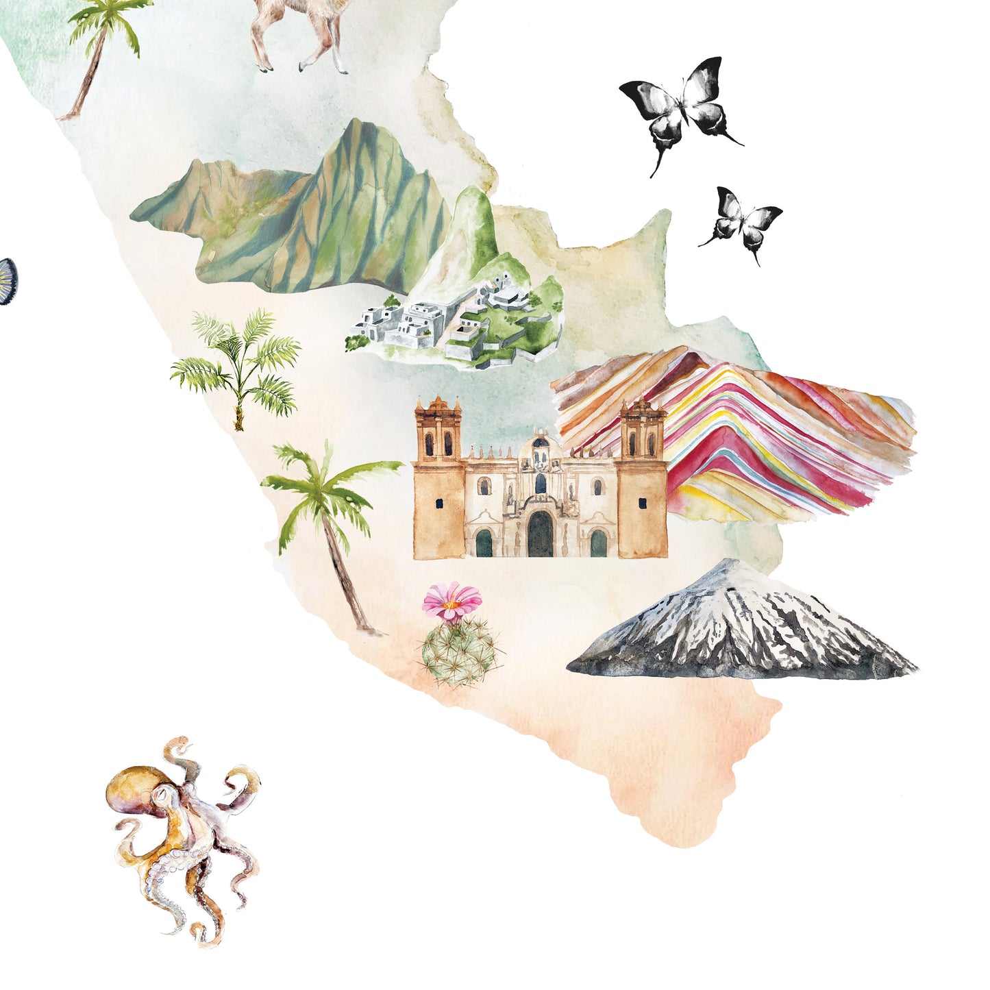 Peru Illustrated Map